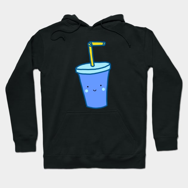 Kawaii Drink (blue) Hoodie by designminds1